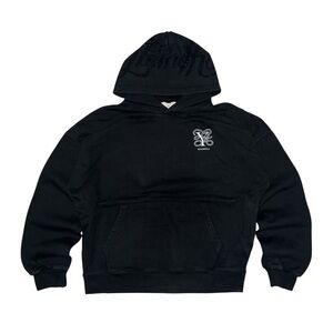 YoungLA Men’s Hoodie Crystal Embroidered Black Size L